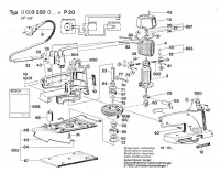 Bosch 0 603 250 003 P 20 Orbital Sander 220 V / Eu Spare Parts